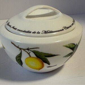 Vintage Queen’s Fine Bone China Fruits de Soleil Sugar Bowl and Lid